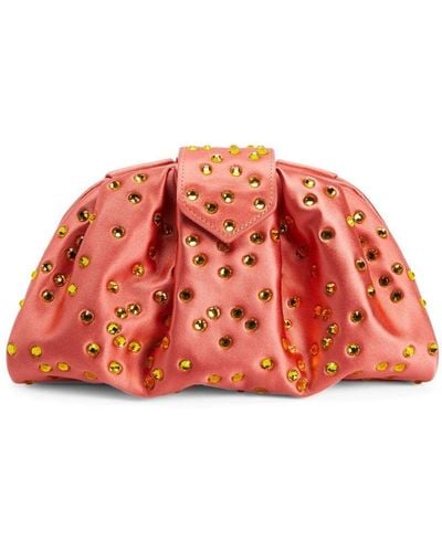 Giuseppe Zanotti Amande Precious Rhinestone-embellished Clutch Bag - Red