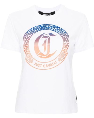 Just Cavalli Logo-print Cotton T-shirt - White