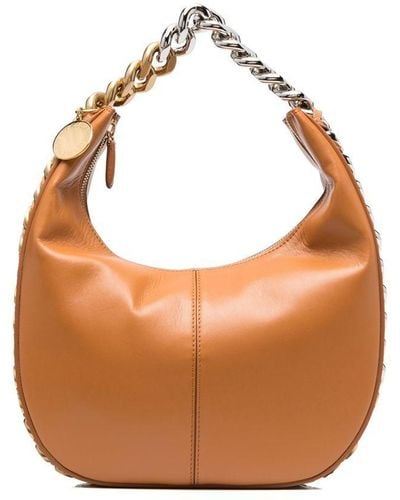 Stella McCartney Small Frayme Zipped Shoulder Bag - Brown