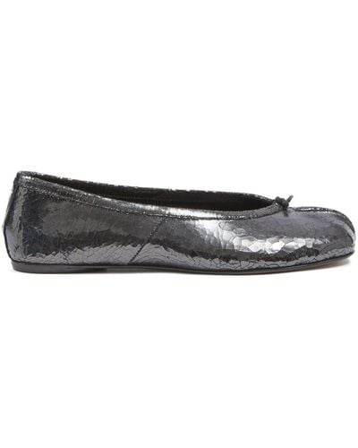 Maison Margiela Tabi Leather Ballerina Shoes - Gray