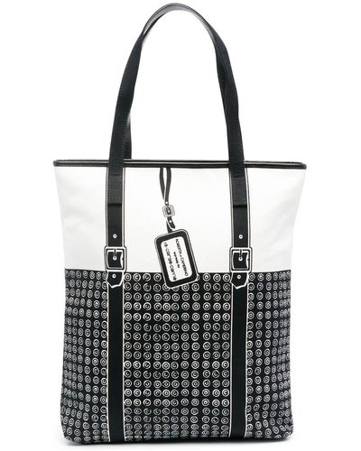 10 Corso Como Geometric-print Paneled Shoulder Bag - Black