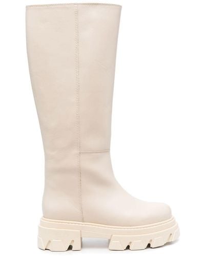 Alohas Katiuska Leather Knee-high Boots - White