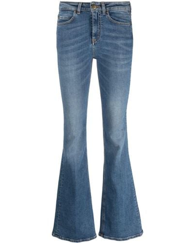 Pinko Mid-rise Flared Jeans - Blue