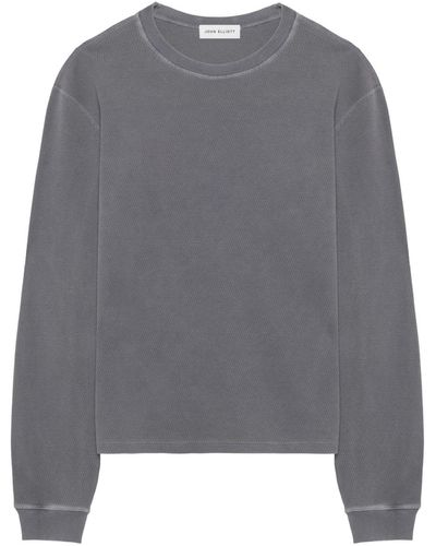 John Elliott Crew-neck Cotton Sweatshirt - Gray