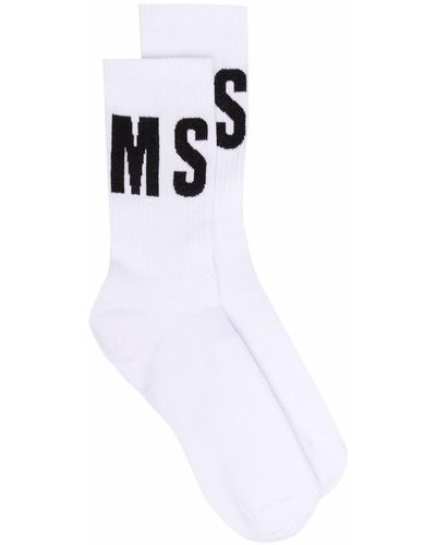 MSGM ロゴ 靴下 - ホワイト