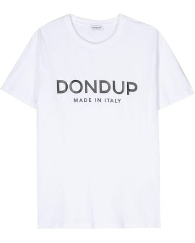 Dondup T-shirt en coton à logo imprimé - Blanc