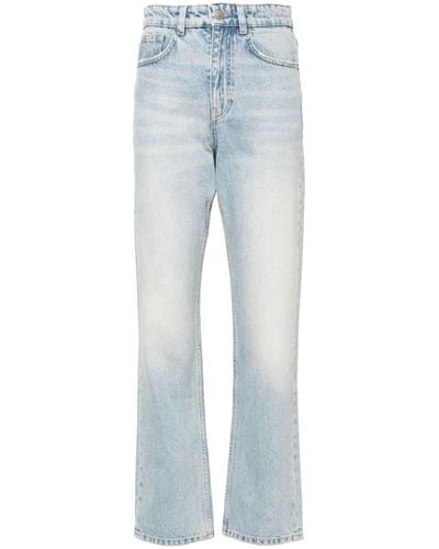 Maje Halbhohe Straight-Leg-Jeans - Blau