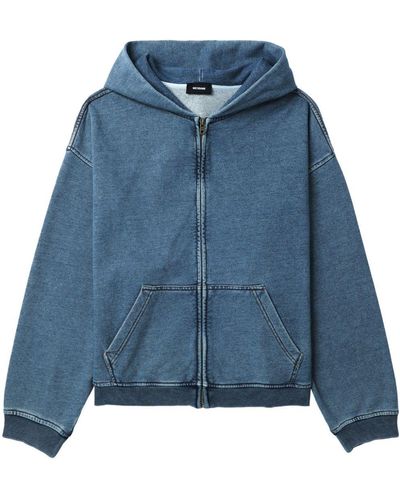 we11done Zip-up Denim Hoodie - Blue