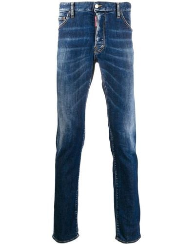 DSquared² Ausgeblichene Skinny-Jeans - Blau