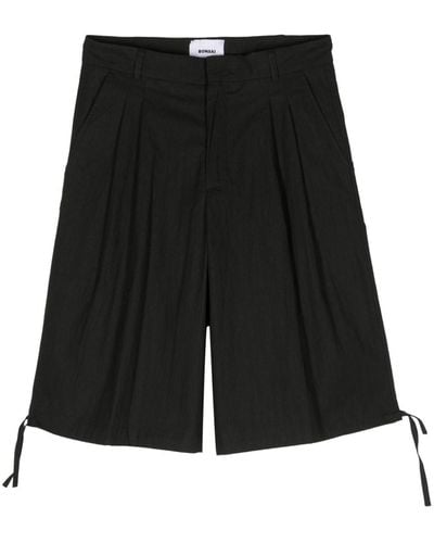 Bonsai Pleated Long Shorts - Black