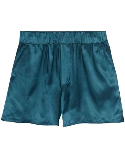 Closed Satin-weave Boxer Shorts - Blue