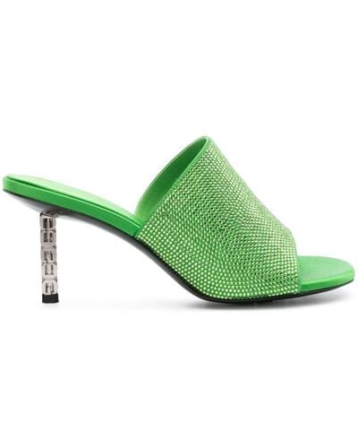 Givenchy Mules con strass G Cube 70mm - Verde