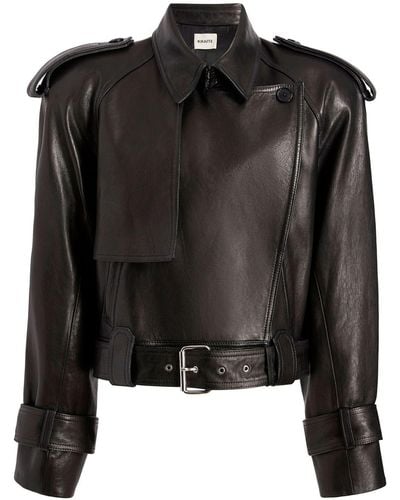 Khaite The Hammond Leather Jacket - Black
