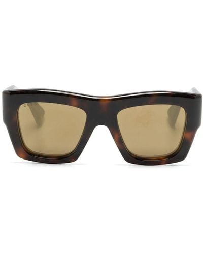 Gucci Square-frame Sunglasses - Brown