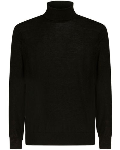 Etro Roll-neck Cashmere-silk Blend Sweater - Black