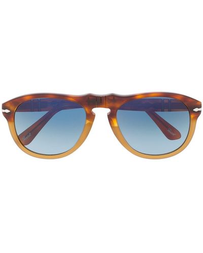 Persol Gafas de sol estilo aviador de carey - Marrón