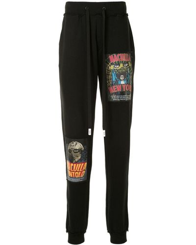 Haculla Movie Poster Print Track Trousers - Black