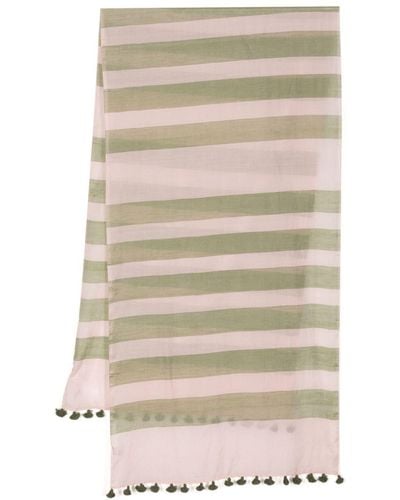 Paul Smith Tassel-detail Striped Scarf - Natural