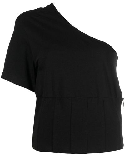 FEDERICA TOSI T-shirt asymétrique à une épaule - Noir