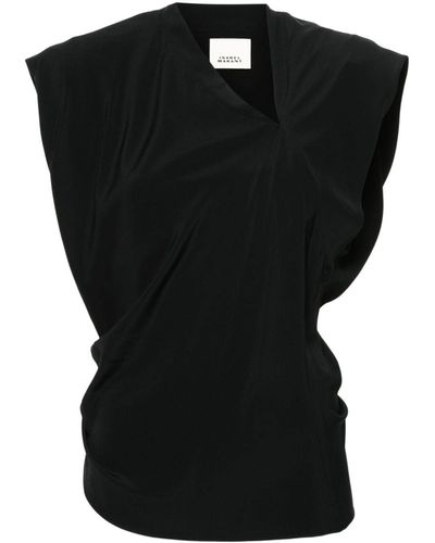 Isabel Marant Asymmetrisches Keddy Top - Schwarz