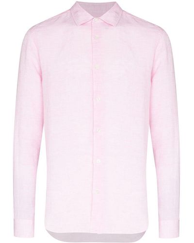 Orlebar Brown Gestreept Overhemd - Roze