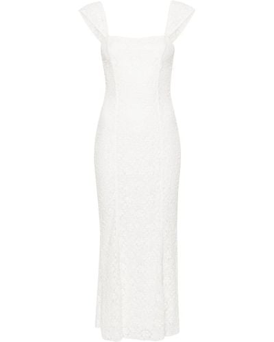 ROTATE BIRGER CHRISTENSEN Mesh-Kleid mit Blumenspitze - Weiß