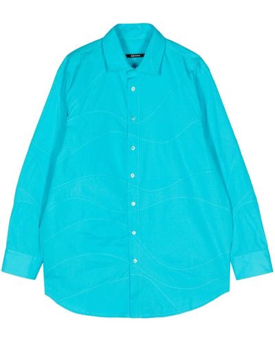 BOTTER Pinstriped Cotton Shirt - Blue