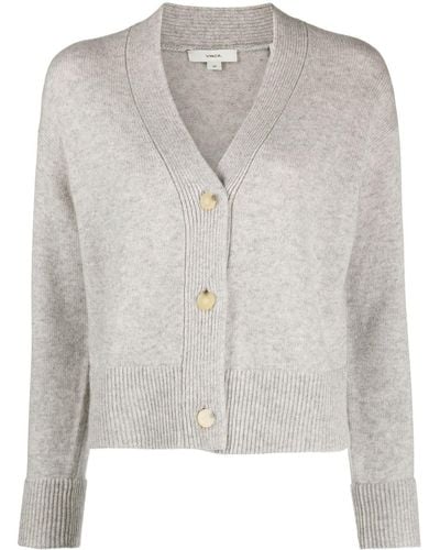 Vince Wool-cashmere Blend Cardigan - Gray