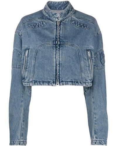 Calvin Klein Jeans contrast-sleeve Faux Leather Biker Jacket - Farfetch
