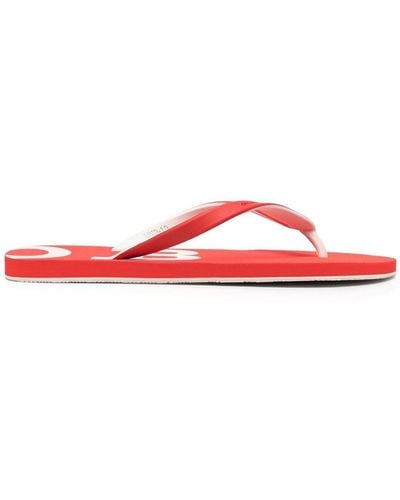 Orlebar Brown Haston Logo Flat Flip-flops - Red