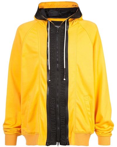 Mostly Heard Rarely Seen Zipped Hooded Sweatshirt - Yellow