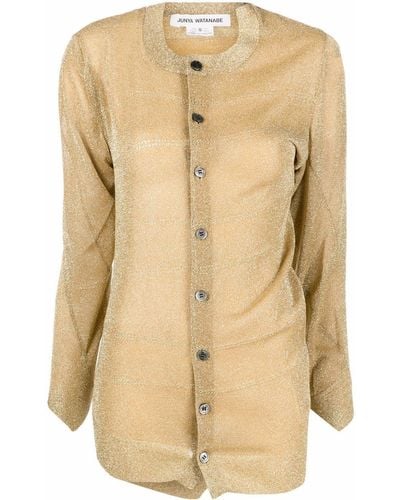 Junya Watanabe Lurex Effect Cardigan - Natural