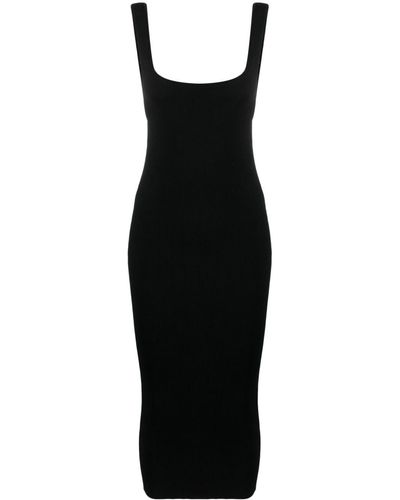 Gcds Midi-jurk Met Open Rug - Zwart