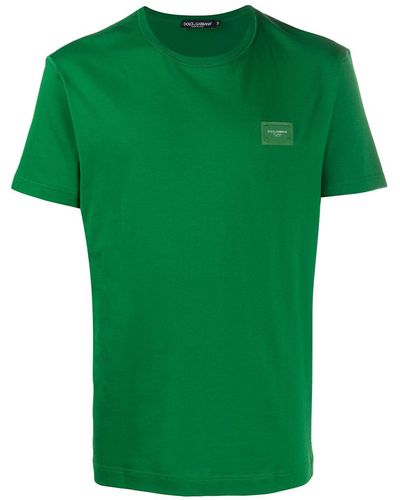 Dolce & Gabbana Logo-tag Cotton T-shirt - Green