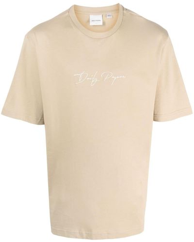 Daily Paper Embroidered Logo T-shirt - Natural