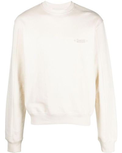 GmbH Berg Logo-embroidered Organic Sweatshirt - White