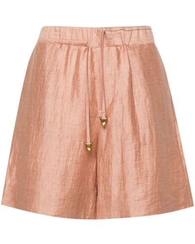 Aeron Paramount Crinkled-effect Shorts - Pink
