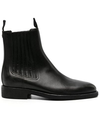 Golden Goose Almond-toe Leather Boots - Black