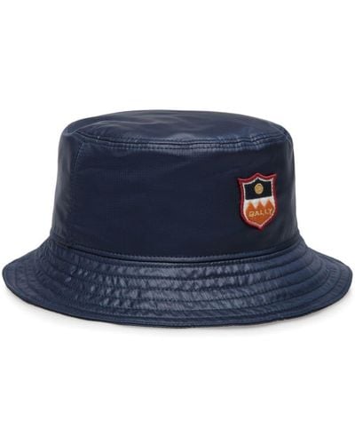 Bally Sombrero de pescador con logo bordado - Azul