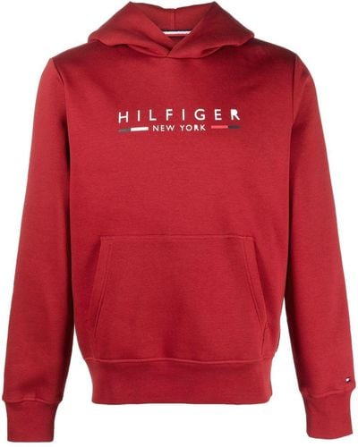 Tommy Hilfiger Logo-print Hoodie - Red