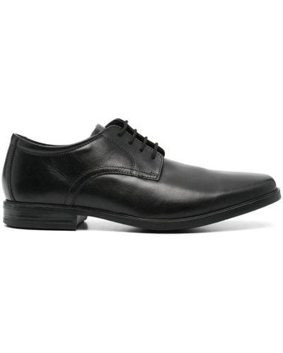 Clarks Howard Walk Leather Shoes - Black