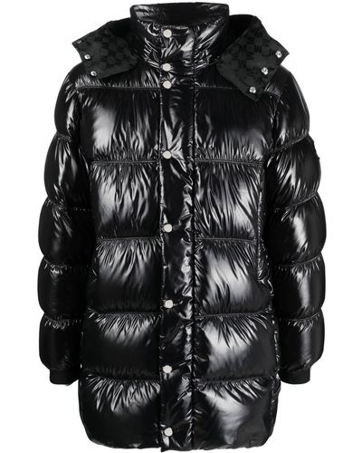 Moncler Hooded Zip-up Padded Coat - Black