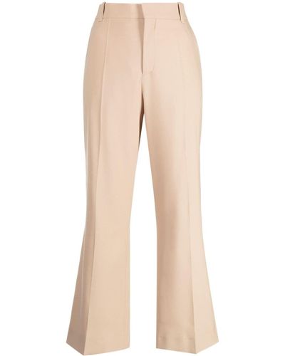 Chloé Bootcut Cropped Trousers - Natural