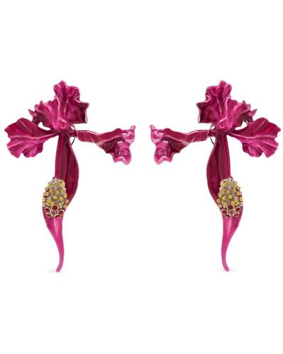 Marc Jacobs The Future Flower-detailing Earrings - Red