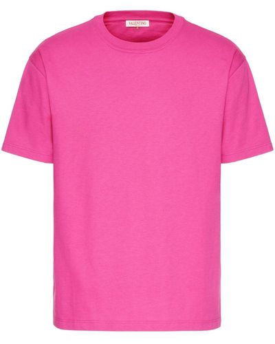 Valentino Garavani T-Shirt mit Roman Stud-Niete - Pink