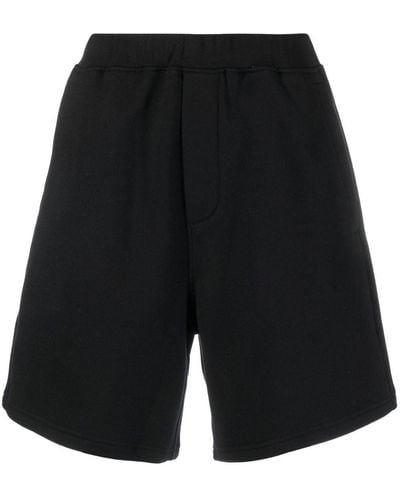 DSquared² Knee-length Cotton Track Shorts - Black