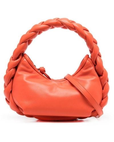 Hereu Braided-handle Leather Tote Bag - Red