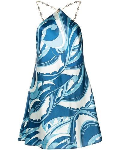 Cult Gaia Minna Graphic-print Dress - Blue