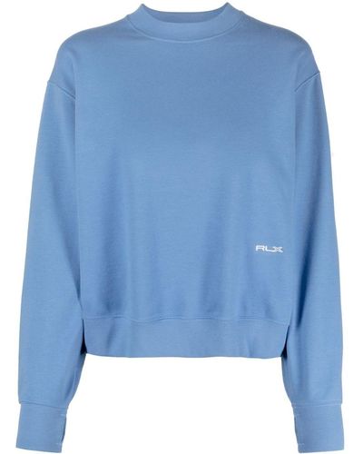 RLX Ralph Lauren Embroidered-logo Sweatshirt - Blue