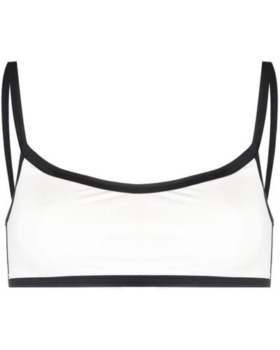 Marysia Swim Ligne Contrasting-edge Bikini Top - White